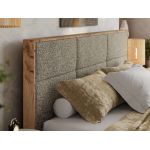 Łóżko tapicerowane LERIO CLASSIC 180x200 - szary, struktura