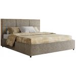 Łóżko tapicerowane LERIO CLASSIC 200x200 - szary, struktura