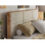 Łóżko tapicerowane LERIO CLASSIC 180x200 - materac multipocket - ciemnobeżowy, struktura