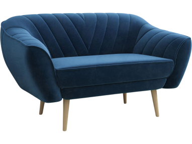 Modna sofa dwuosobowa w skandynawskim stylu i opcją wyboru tkaniny - MIA / Monolith 25099