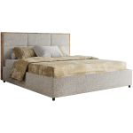 Łóżko tapicerowane LERIO CLASSIC 180x200 - materac multipocket - jasnoszary, struktura