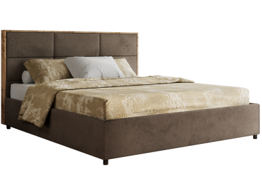 Łóżko tapicerowane LERIO CLASSIC 180x200 - brązowy, welwet