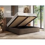 Łóżko tapicerowane LERIO CLASSIC 180x200 - brązowy, welwet