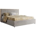Łóżko tapicerowane LERIO CLASSIC 180x200 - jasnoszary, plusz