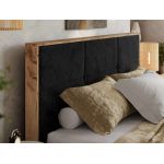 Łóżko tapicerowane LERIO CLASSIC 200x200 - czarny, plusz