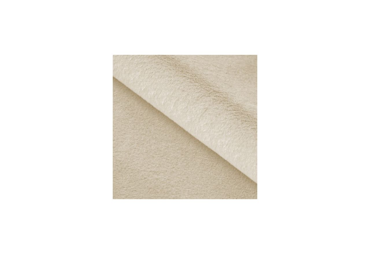 Łóżko tapicerowane LERIO CLASSIC 140x200 - materac piankowy - kremowy, plusz