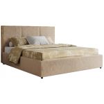 Łóżko tapicerowane LERIO CLASSIC 180x200 - materac pocket - beżowy, plusz
