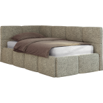 Łóżko młodzieżowe - ARVO 90x200 - materac multipocket - szary, struktura - strona lewa