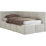 Łóżko młodzieżowe - ARVO 90x200 - materac multipocket - jasnoszary, struktura - strona lewa