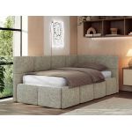 Łóżko młodzieżowe - ARVO 90x200 - szary, struktura - strona prawa