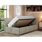 Łóżko młodzieżowe - ARVO 90x200 - szary, struktura - strona prawa