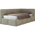 Łóżko młodzieżowe - ARVO 90x200 - materac pocket - szary, struktura - strona prawa