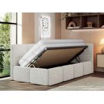 Łóżko młodzieżowe - ARVO 90x200 - materac multipocket - jasnoszary, struktura - strona prawa