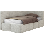 Łóżko młodzieżowe - ARVO 90x200 - materac pocket - jasnoszary, struktura - strona prawa