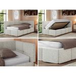 Łóżko młodzieżowe - ARVO 90x200 - materac piankowy - jasnoszary, struktura - strona prawa