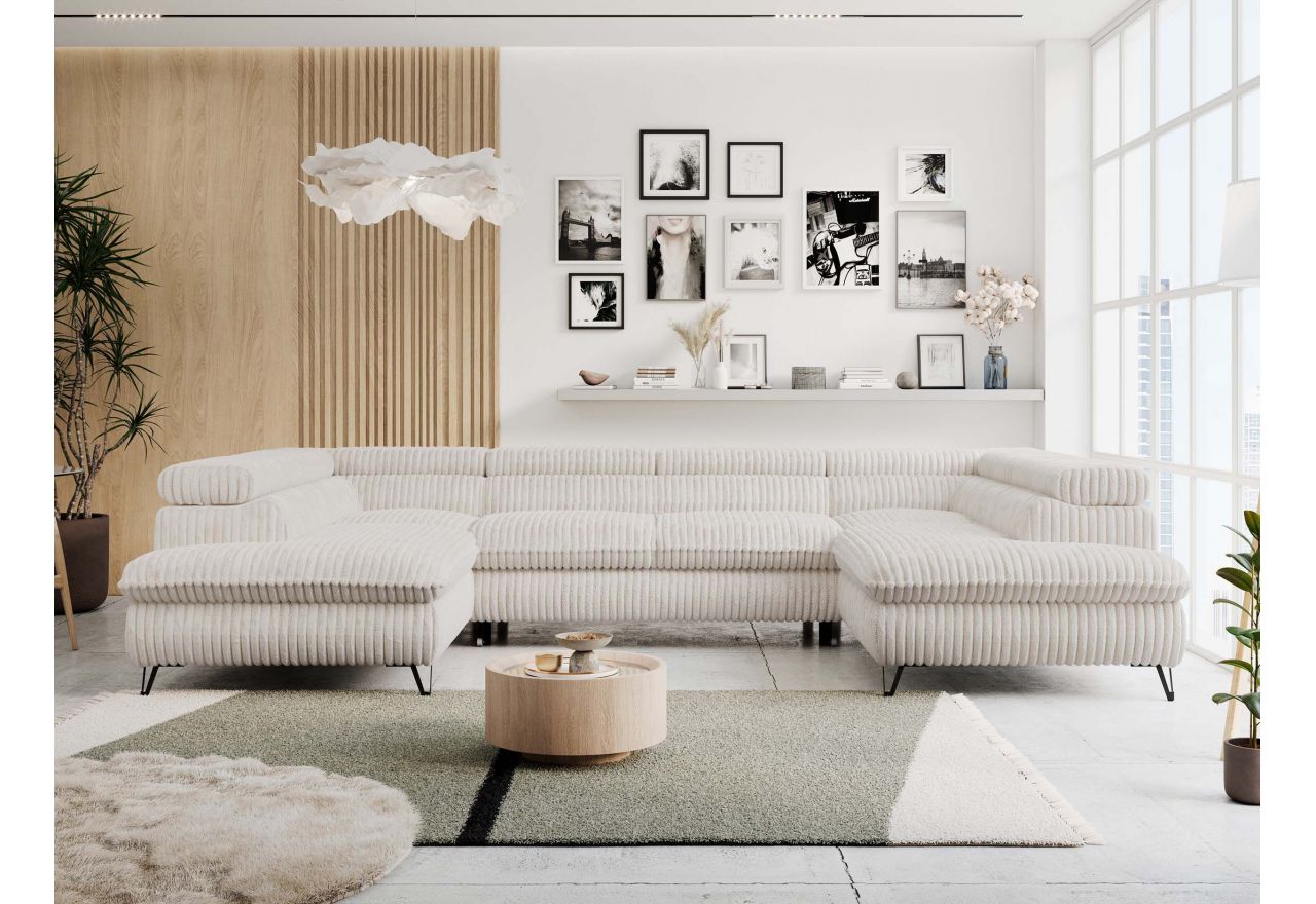 Narożnik PETER U - Tilia 01 - beżowy - OUTLETU