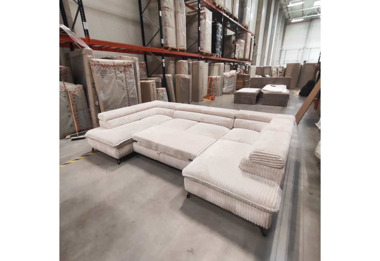 Narożnik PETER U - Tilia 01 - beżowy - OUTLETU