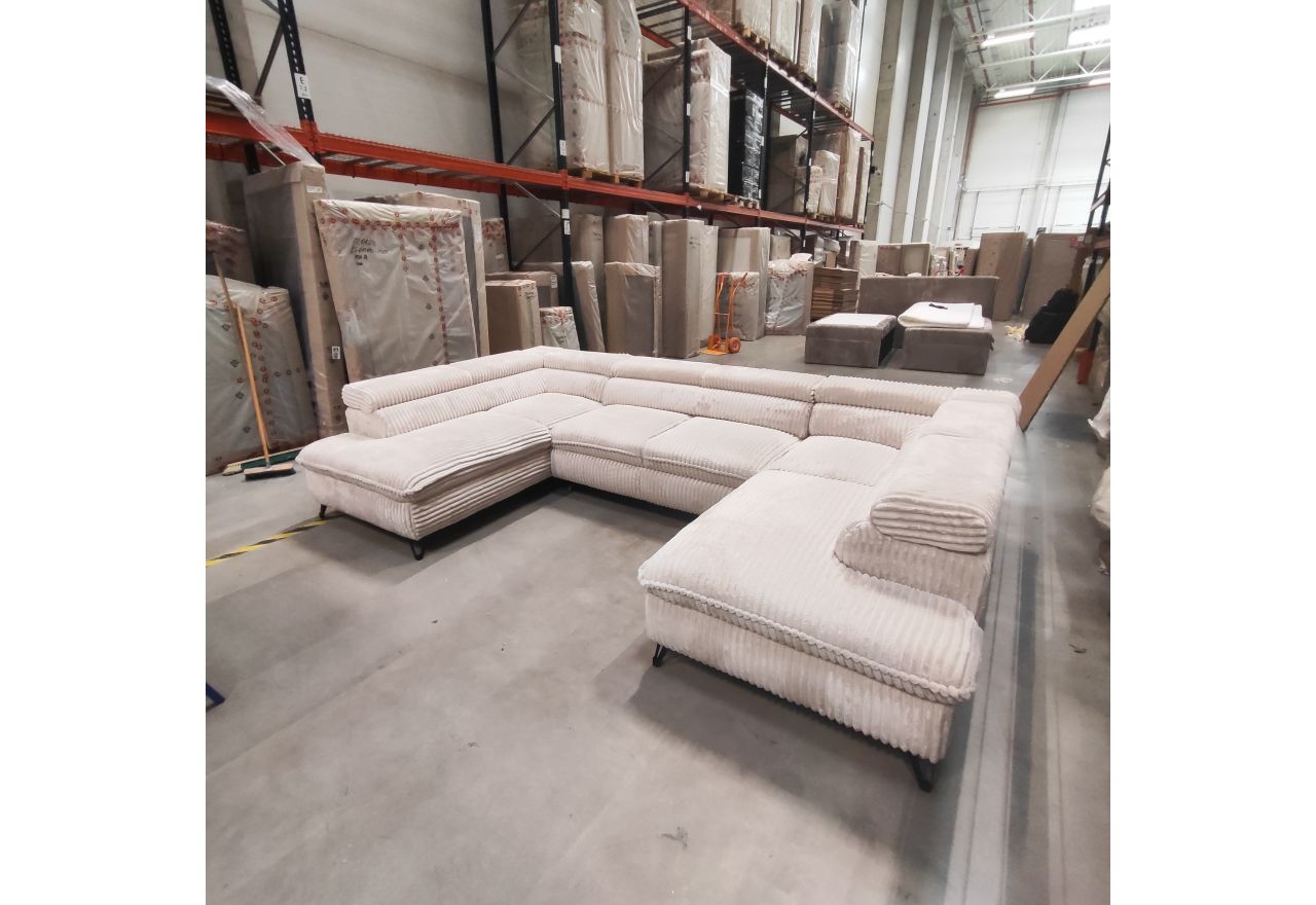 Narożnik PETER U - Tilia 01 - beżowy - OUTLETU