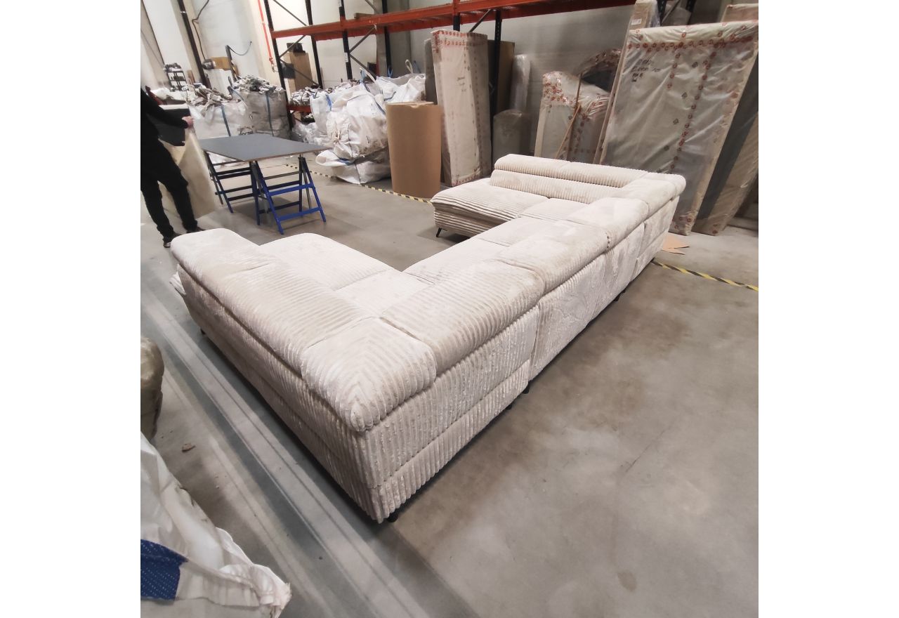 Narożnik PETER U - Tilia 01 - beżowy - OUTLETU