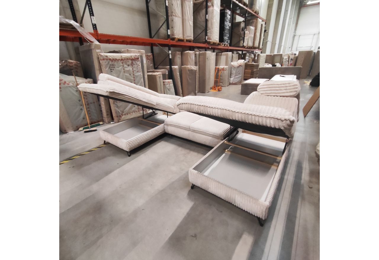 Narożnik PETER U - Tilia 01 - beżowy - OUTLETU