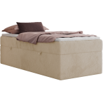 Łóżko kontynentalne ZERO 90x200 - H3 - kremowy, plusz - topper T25