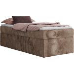 Łóżko kontynentalne ZERO 90x200 - H3 - brązowy, sztruks - topper T25