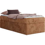 Łóżko kontynentalne ZERO 90x200 - H3 - pomarańczowy, sztruks - topper T25