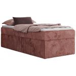 Łóżko kontynentalne ZERO 90x200 - H3 - różowy, sztruks - topper T25