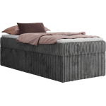 Łóżko kontynentalne ZERO 90x200 - H3 - szary, sztruks - topper T25