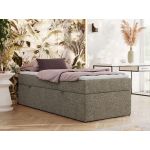 Łóżko kontynentalne ZERO 90x200 - H3 - szary, struktura - topper T25