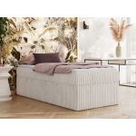 Łóżko kontynentalne ZERO 90x200 - H4 - beżowy, sztruks - topper T25