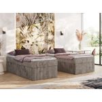 Łóżko kontynentalne ZERO 90x200 - H4 - jasnobrązowy, sztruks - topper T25