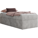 Łóżko kontynentalne ZERO 90x200 - H4 - jasnoszary, sztruks - topper T25