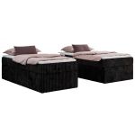 Łóżko kontynentalne ZERO 90x200 - H4 - czarny, sztruks - topper T25