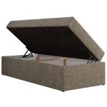 Łóżko kontynentalne ZERO 90x200 - H4 - szary, struktura - topper T25