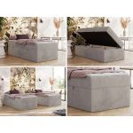 Łóżko kontynentalne ZERO 90x200 - H3 - jasnoszary, plusz - topper Visco