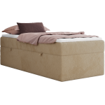 Łóżko kontynentalne ZERO 90x200 - H3 - beżowy, plusz - topper Visco