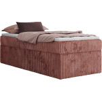 Łóżko kontynentalne ZERO 90x200 - H3 - różowy, sztruks - topper Visco