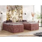 Łóżko kontynentalne ZERO 90x200 - H3 - różowy, sztruks - topper Visco