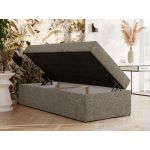 Łóżko kontynentalne ZERO 90x200 - H3 - szary, struktura - topper Visco