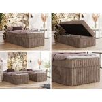 Łóżko kontynentalne ZERO 90x200 - H4 - brązowy, sztruks - topper Visco