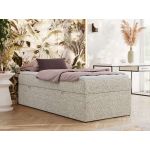 Łóżko kontynentalne ZERO 90x200 - H4 - beżowy, struktura - topper Visco