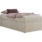 Łóżko kontynentalne ZERO 90x200 - H4 - beżowy, struktura - topper Visco