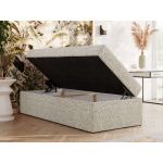 Łóżko kontynentalne ZERO 90x200 - H4 - beżowy, struktura - topper Visco