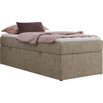 Łóżko kontynentalne ZERO 90x200 - H4 - ciemnobeżowy, struktura - topper Visco