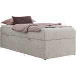 Łóżko kontynentalne ZERO 90x200 - H4 - jasnoszary, struktura - topper Visco