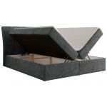 Łóżko kontynentalne - DAGOS 120x200 - H3 - ciemnoszary, szenil grubo tkany - Topper T25