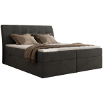 Łóżko kontynentalne - DAGOS 120x200 - H4 - ciemnoszary, welwet - Topper T25