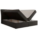 Łóżko kontynentalne - DAGOS 120x200 - H4 - ciemnoszary, welwet - Topper T25