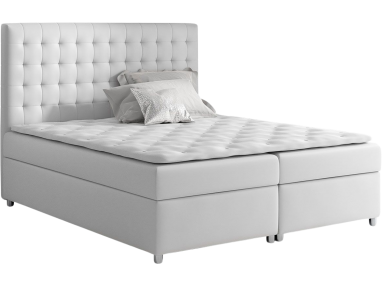 Łóżko kontynentalne z wysokim zagłowiem i opcją wyboru materaca - ASTEK / Madryt 920